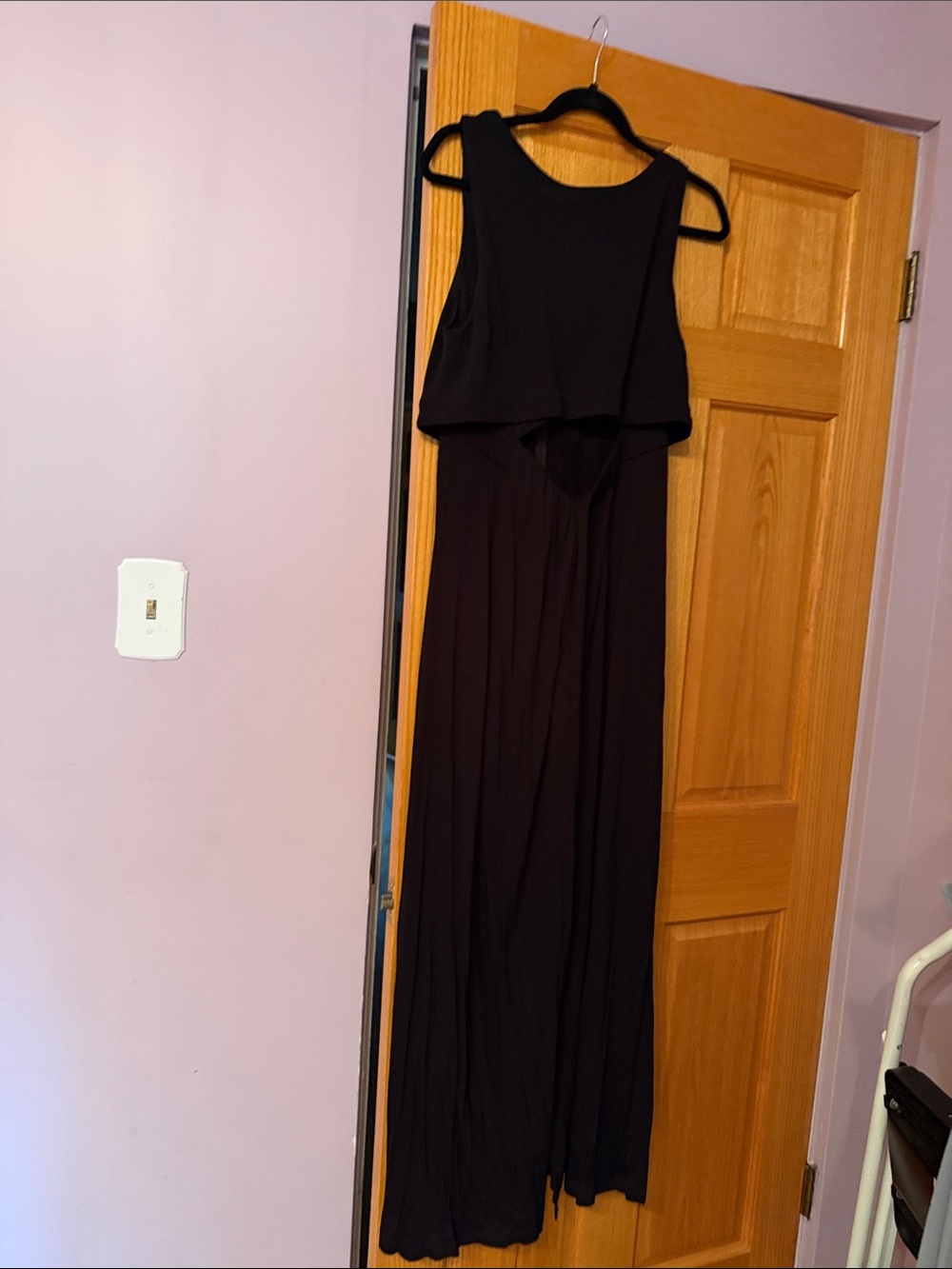 A.L.C. Black Sleeveless Maxi Dress With Open Front
